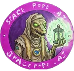 The Lich Cardinal — hand-drawn badge